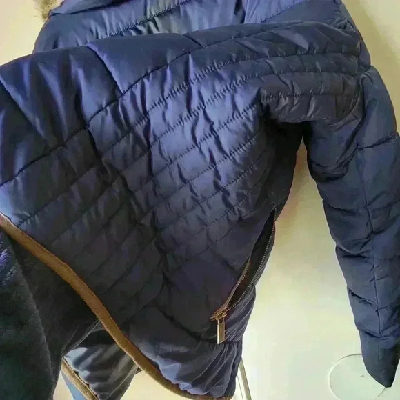 OLD NAVY Puffer Women's Jacket FAUX FUR TRIMHooded JacketSZ XL - Picture 6 of 9